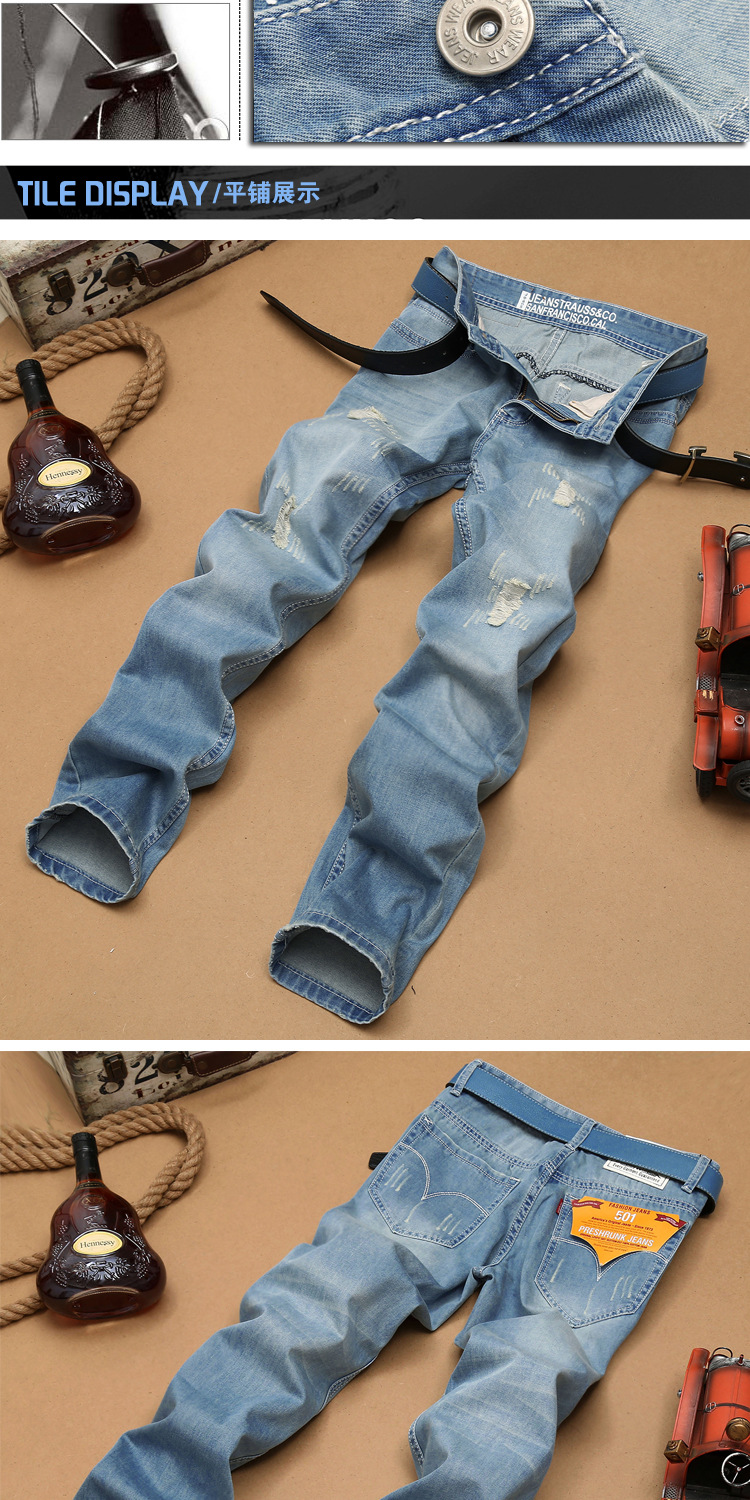 Jeans pour jeunesse en coton pour printemps - Ref 1464020 Image 20