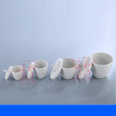 陶瓷坩埚中锅20ml30ml50ml100ml 化学实验高温坩埚钳 带盖