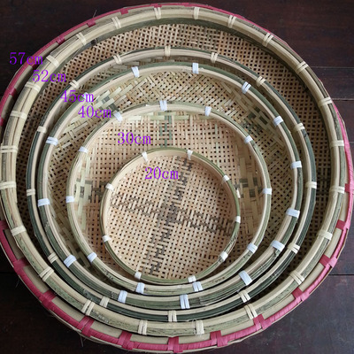 Manufactor Direct selling Handmade bamboo Bamboo sieve M sieve Bamboo plaque Dustpan Drying dried food Large