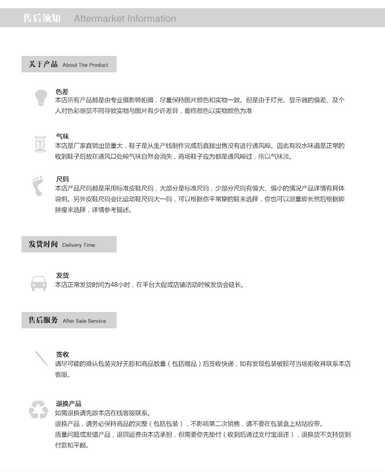 售後說明