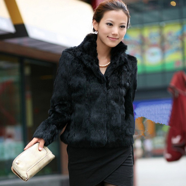 fur-like short collar coat wool jacket fur-like rabbit hair 