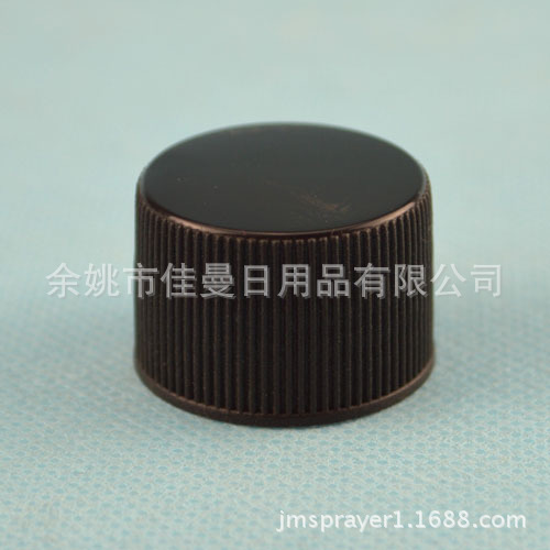 24牙普通旋盖  化妆品瓶盖 化妆品包装 黑色条纹盖子