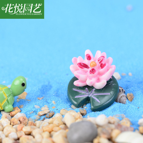 Moss micro-landscape decorative ornaments, lotus, lotus leaves, small ornaments, DIY material wholesale