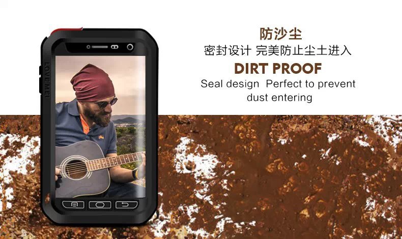 LOVE MEI Powerful Water Resistant Shockproof Dust/Dirt/Snow Proof Aluminum Metal Outdoor Heavy Duty Case Cover for Samsung Galaxy Note Edge