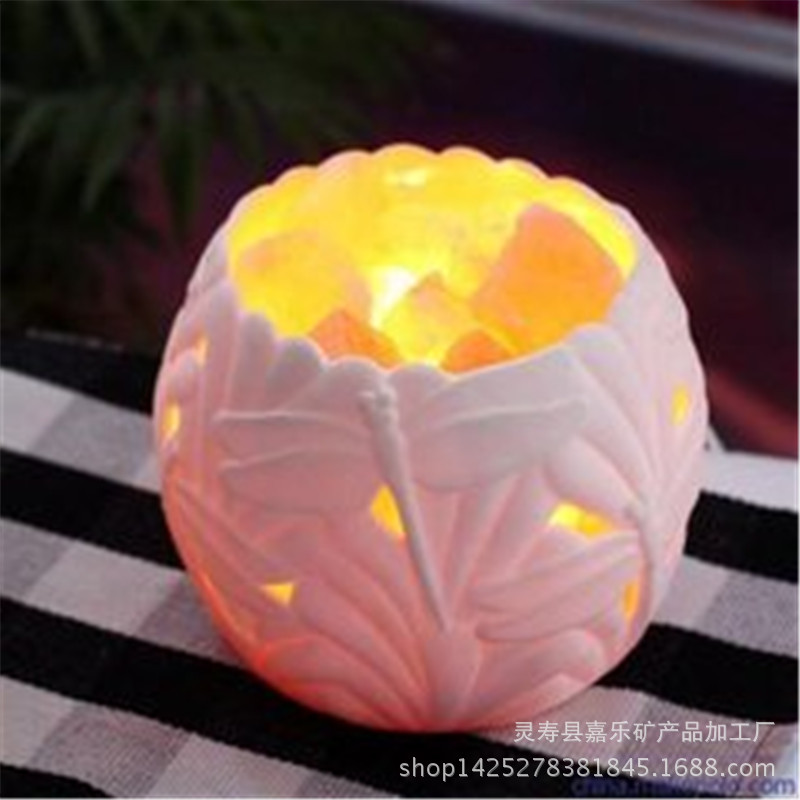 现货大量供应规格多造型多水晶盐灯 居家装饰盐灯