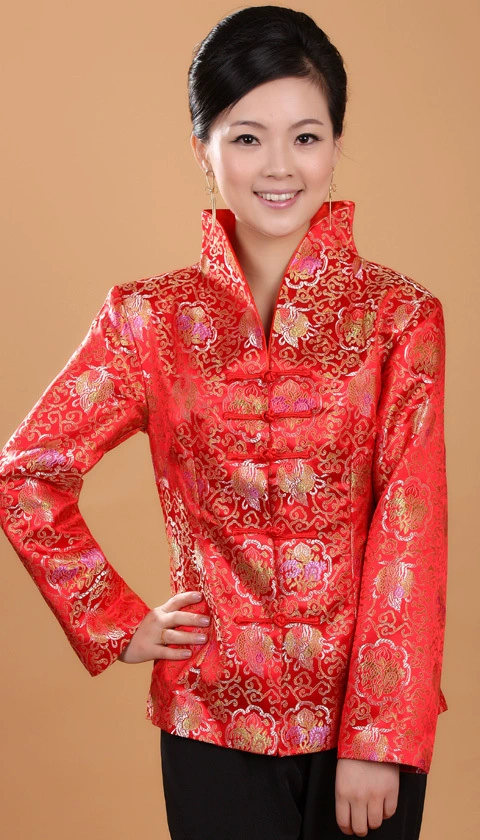 Оптовая шёлковая brocade богато красная новая весна и осень высококачественная топ женский древний костюм классический китайский женский костюм Тан