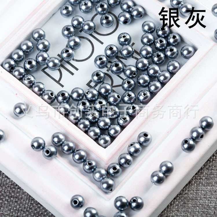 5мм прямое круглое - hole circular ABS imitation pearl двойное - отверстие экологически чистый пластиковый бусин оптовый материал для одежды