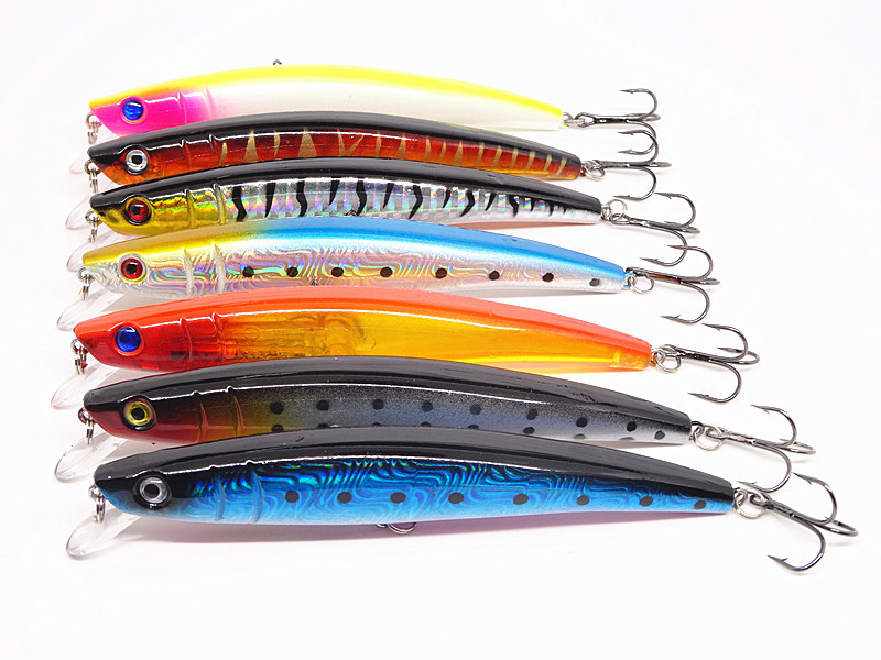 Sinking Minnow Fishing Lures Hard Plastic Baits Bass Trout Fresh Water Fishing Lure