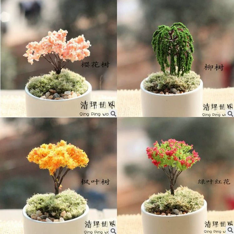 Qingping World Moss Microfin украшение ювелирное Cherry Blossom Tree Mini Peach Blossom Tree DIY материал