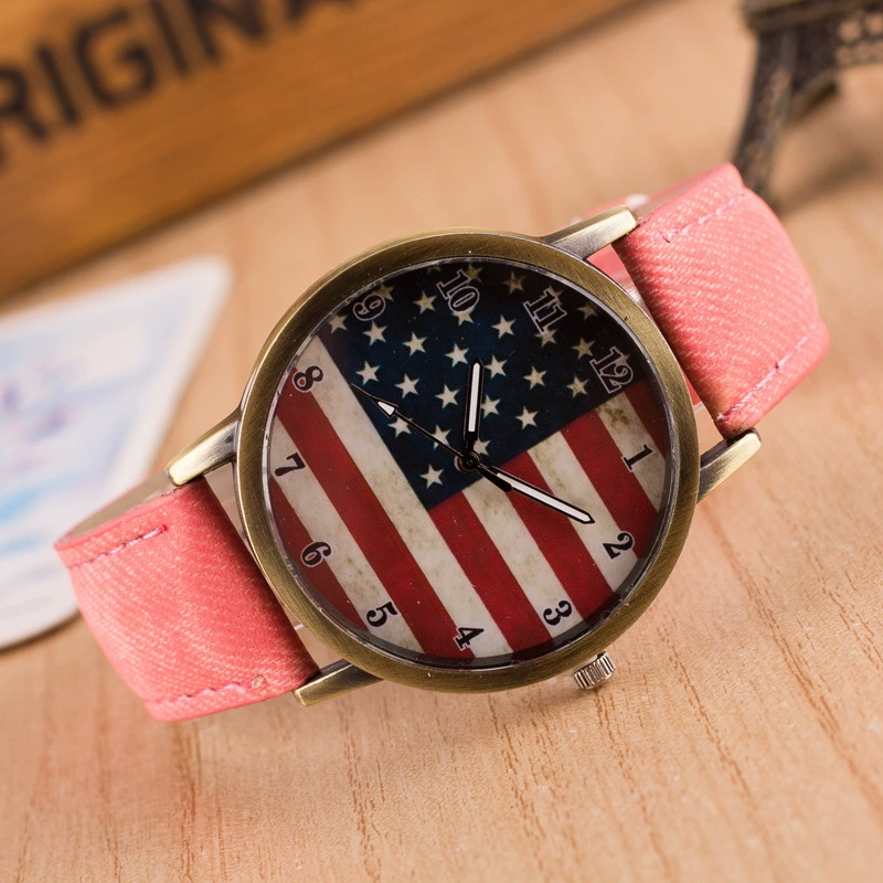 Retro denim watch strap, simple and elegant design, USA