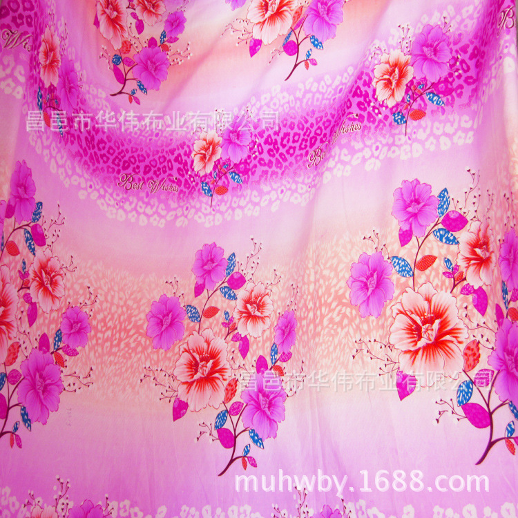 全涤磨毛3D数码印花布 一次性浴袍 沙滩裤用布 分散印花布