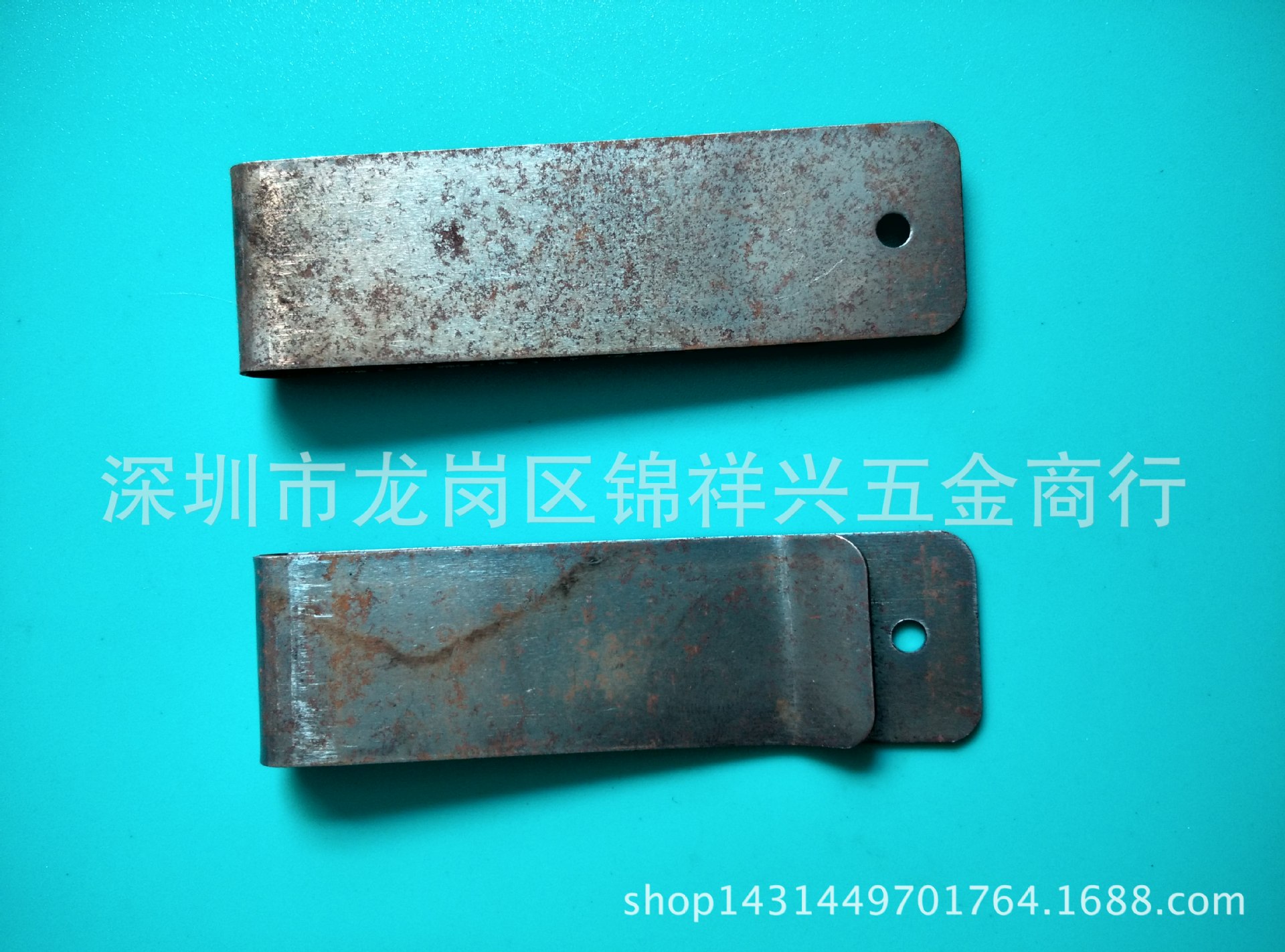 厂家供应皮具五金配件手机皮套背夹/锰片夹 腰包夹