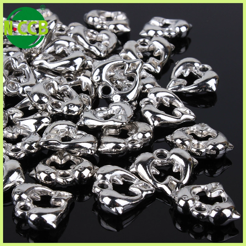 600 pieces/bag electroplated silver gun color Pisces DIY beaded material jewelry accessories CCB loose beads