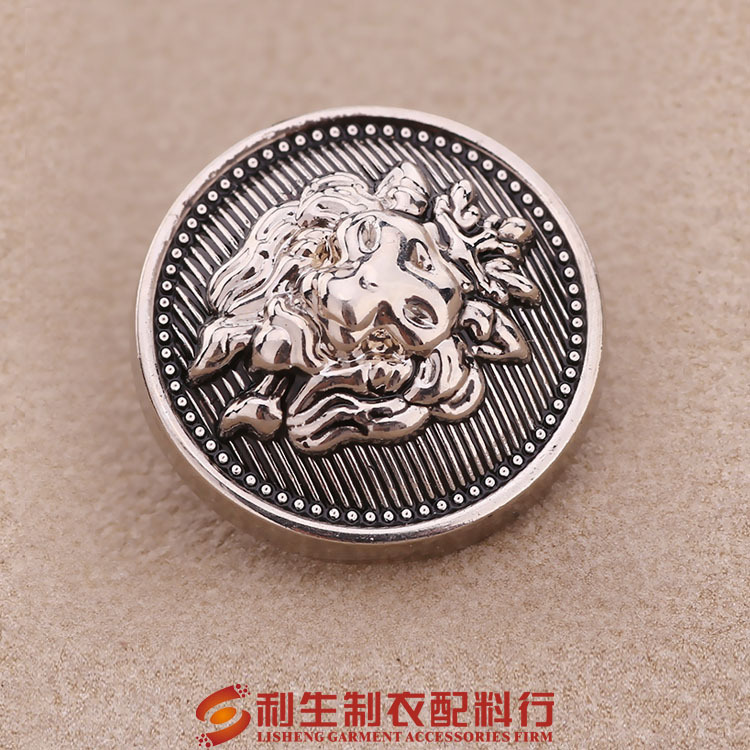 利生现货  甄品狮子头欧版西装大衣金属钮扣 欧美风时尚合金纽扣