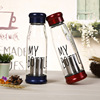 my bottle knight Water bottle With cover Portable Leak proof glass transparent Readily fashion teacup Cups water