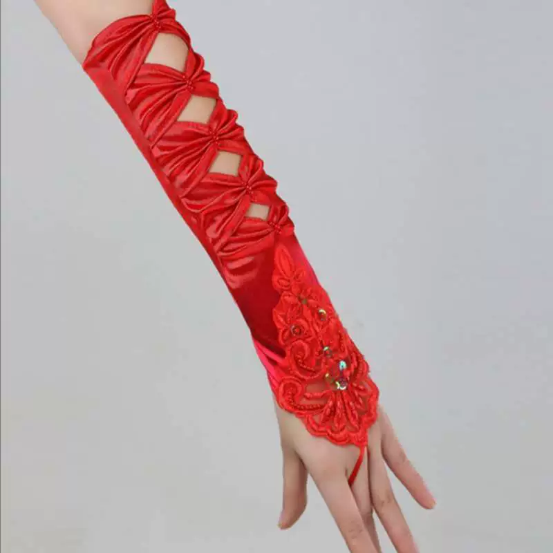 Wedding dress, white gloves for bride, wholesale, 18meter