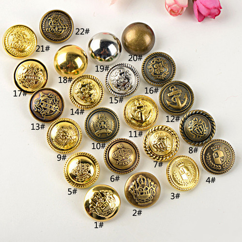 Plastic Gold Bronze Antique British Style Button for Coat and Sweater