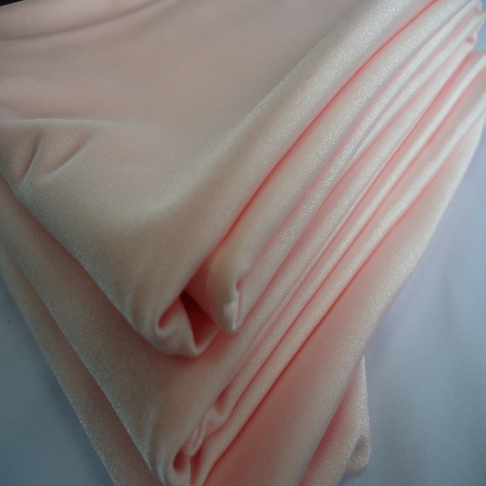 厂家直销针织经编色丁布弹力绸缎单面双面弹睡衣仿丝绸面料