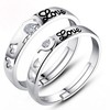 Silver accessory, zirconium for beloved, wedding ring, suitable for import, European style, Korean style