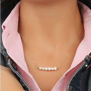 a row pearl necklace