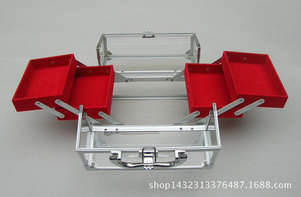 供应新款亚克力箱子 透明亚克力化妆箱 各式化妆用品收纳箱