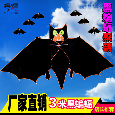 供应3米大蝙蝠风筝，风筝，潍坊风筝，拼接工艺大风筝|ru