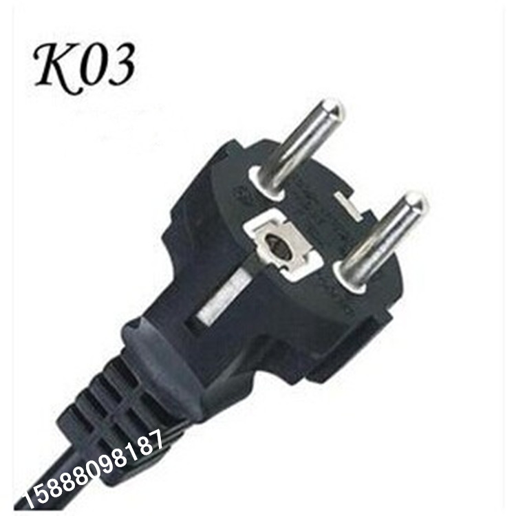 供应韩国 电源线 插头 法国 电源插头线 rvv 电源线批发