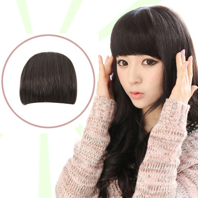 新時尚 假發劉海 批發 齊劉海 啞光高溫絲假劉海