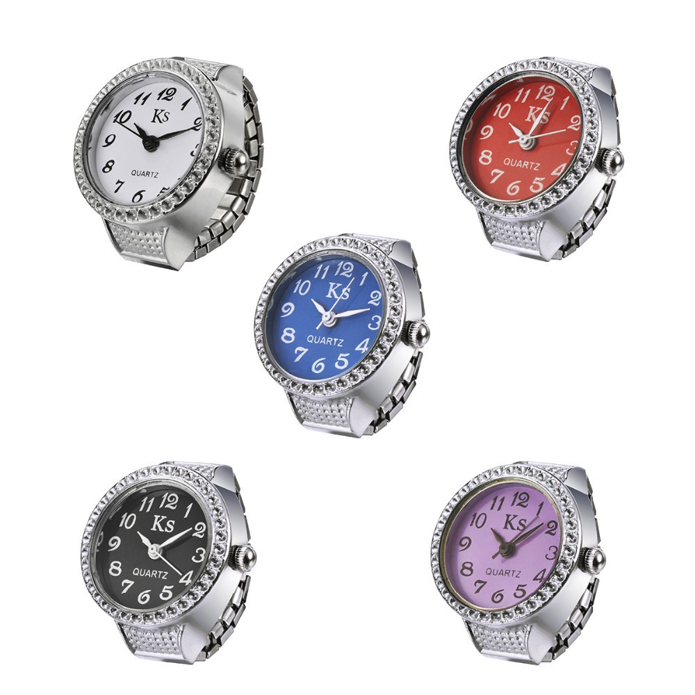 20g Weight Casual Round Quartz Watch Rings