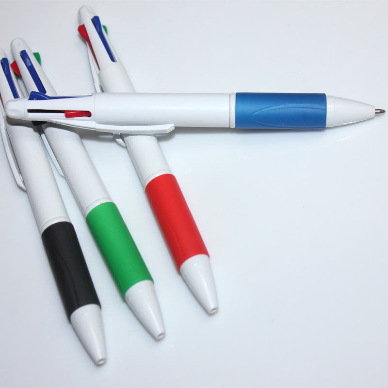 Bolígrafo multicolor bolígrafo de cuatro colores publicidad de plástico logotipo personalizado pluma personalizada pluma de 4 colores