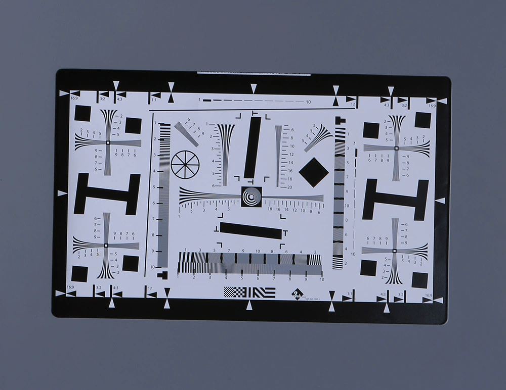 Настраиваемая 4 раза Тестовая карта с разрешением ISO12233 (улучшенная) с измерением более 8 миллионов пикселей