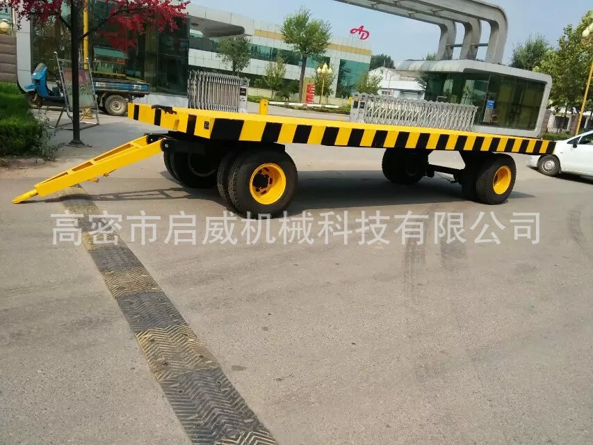 货源供应    20吨平板拖挂车       重型厂区拖车厂家供应