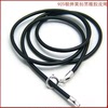 men and women rubber Black Bull Leather TISCO Crystal Pendant Necklace Match rope Match s925 Sterling Silver Spring buckle