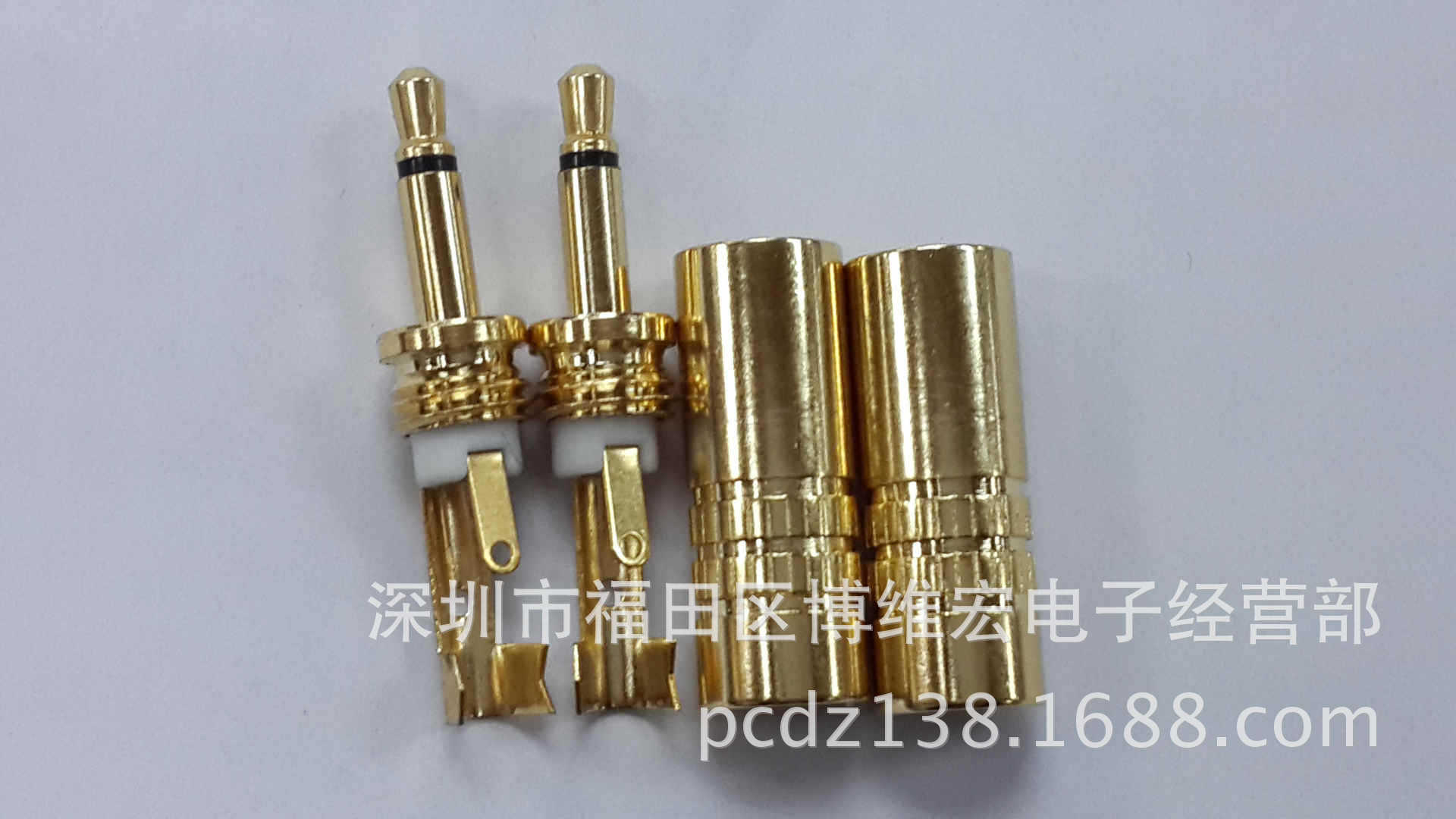 镀真金3.5单音音频插头/高端3.5单声道耳机插头/3.5音频