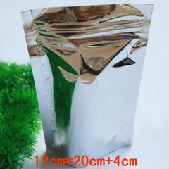 14*20+4cm镀铝自立自封袋 可站立拉骨袋 不透明食品包装袋 1个价