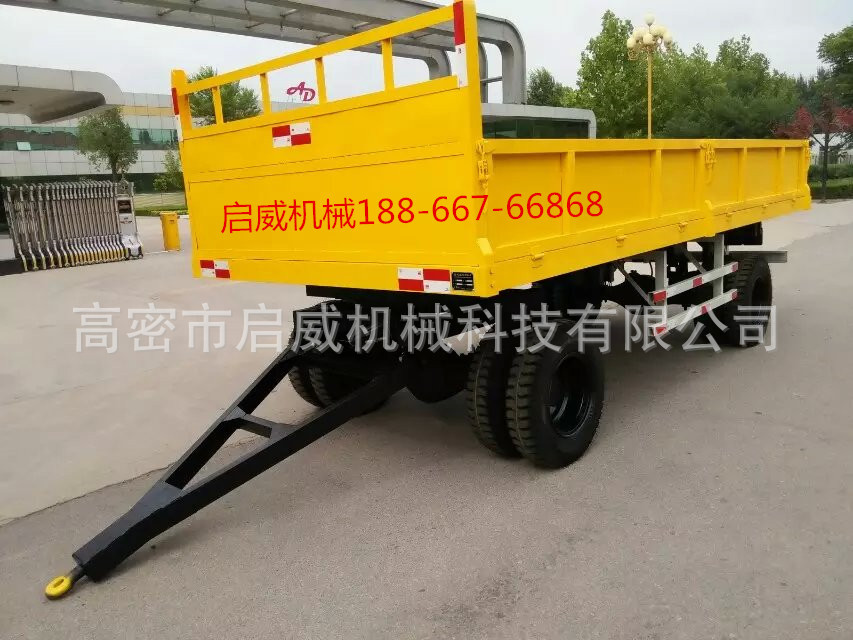 厂家供应  8吨自卸农用挂车  农用拖车   拖拉机牵引平板拖车