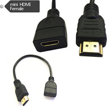 mini hdm 母i转hdmi 迷你hdmi 标准 HDMI转接线高清线 平板 电视