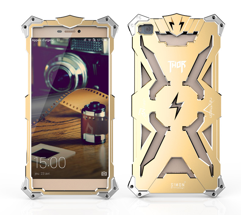 SIMON THOR Aviation Aluminum Alloy Shockproof Armor Metal Case Cover for Huawei P8 & Huawe P8 Lite