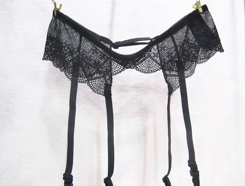 Garter belt Western and European style foreign trade original single-piece sexy garter belt with black lace, hook and eye adjustable suspension