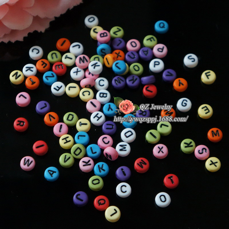 New children's educational English letter beaded jewelry material, letter beads, diy loose beads, acrylic beads accessories detail image 7