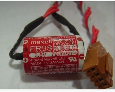 原装日本万S M ER3S PM-20BL PLC工控锂电池 (带线)