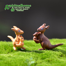 微景观 工艺摆件 袋鼠摆件 微景观多肉植物小摆件DIY材料配件