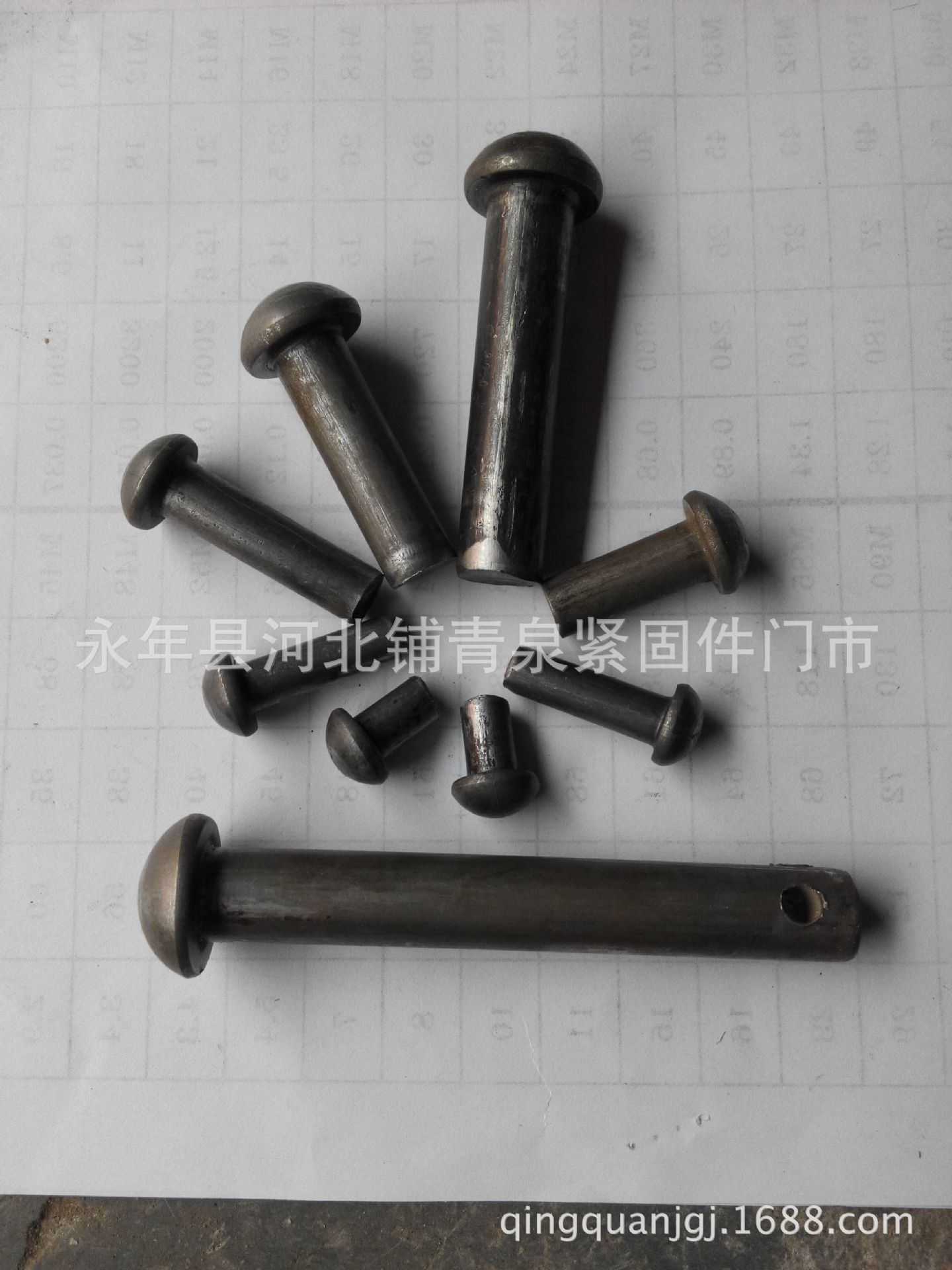 青泉紧固件批发M3--M20蘑菇头铆钉  销钉  锅钉