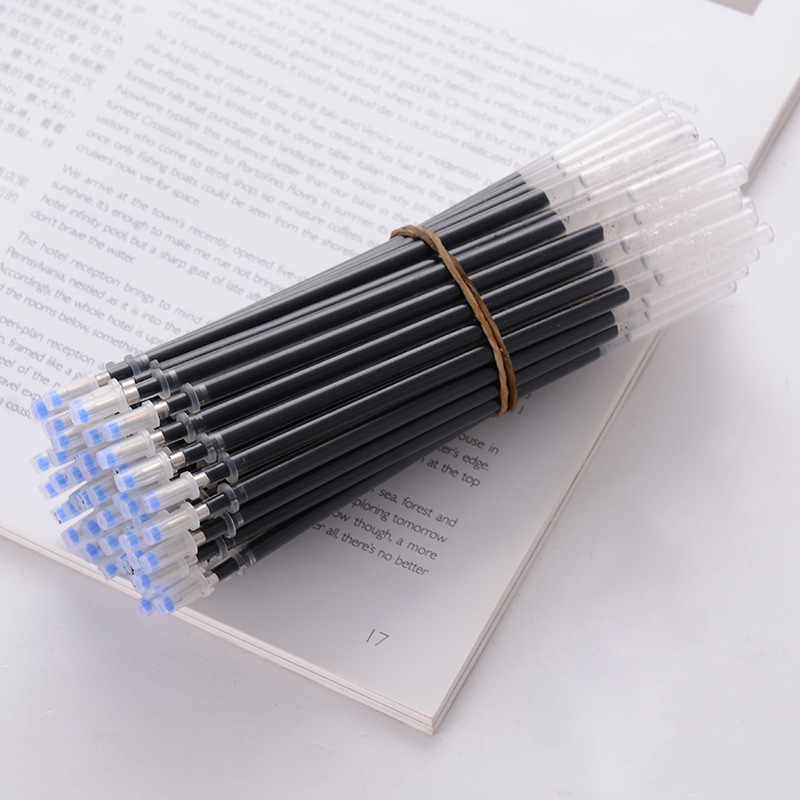 廠家直銷0.5m子彈頭中性筆筆芯替芯針管水性筆小學生文具批發黑色