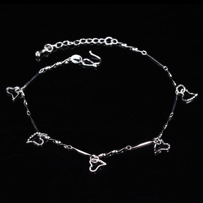 Yihua the republic of korea fashion Like a breath of fresh air Jewelry Silver Anklet love Silver Silver ornament Manufactor