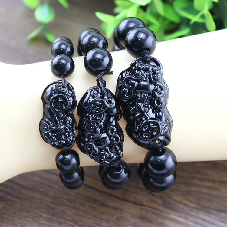 Manufactor Direct selling Obsidian brave troops lovers Bracelet originality gift Beads Hand string Beading Popular Bracelet wholesale