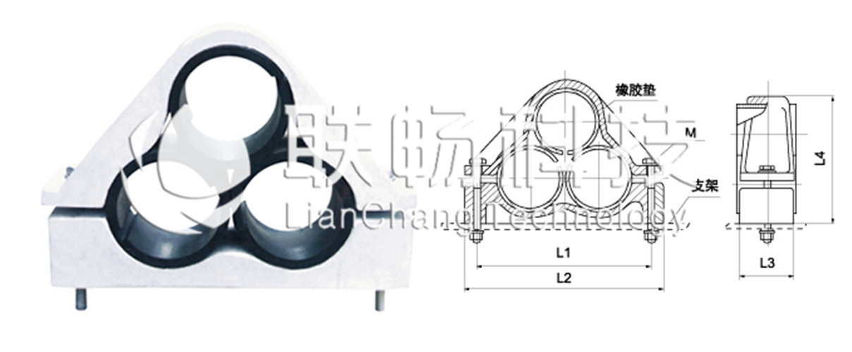 JGP型高压三芯电缆固定夹