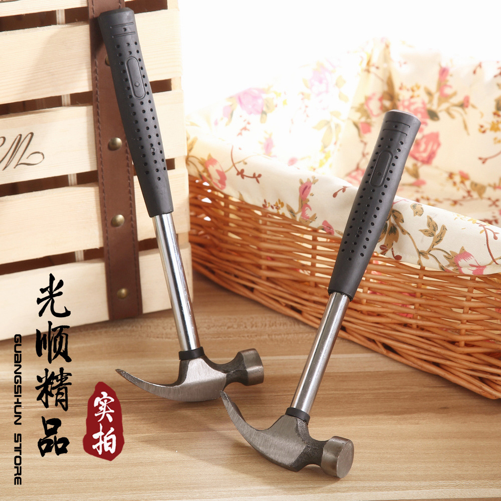 Steel Pipe Handle Sheep Horn Hammer Home Tool Hammer Car Emergency Escape Hammer Multi-Functional Hammer Hammer