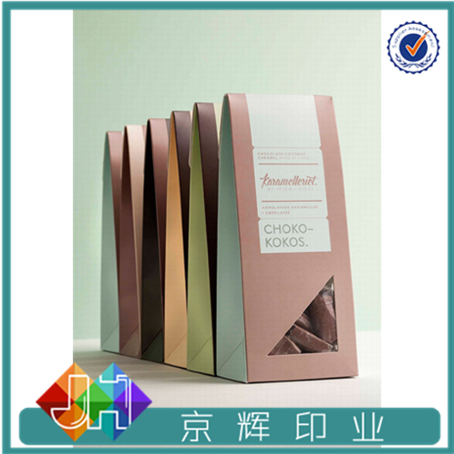 广州厂家定制 牛皮纸直立开窗食品袋 高档巧克力糖果零食包装袋