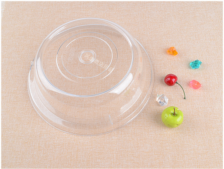 批發 熱賣酒店透明塑料圓形西餐蓋PC菜罩 創意食品蓋亞克力食物罩
